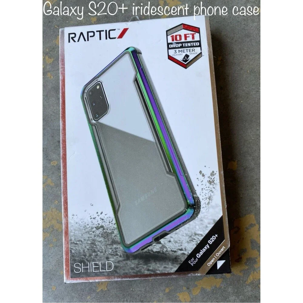 Raptic Shield Samsung Galaxy S20+ Case Iridescent Military Grade 10ft Drop Clear